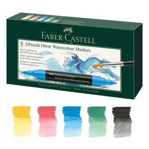 Zestaw flamastrów akwarelowych FABER-CASTELL Albrecht DÜRER - 5 kolorów