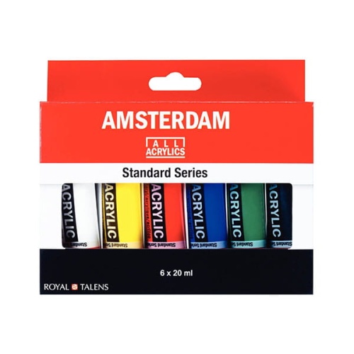 Zestaw farb akrylowych Talens AMSTERDAM - 6x20ml