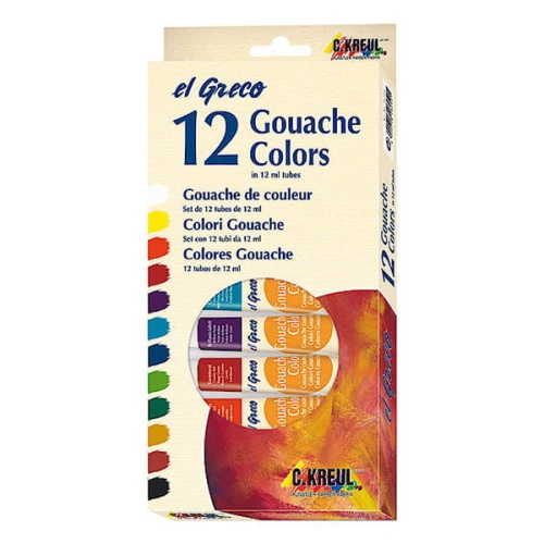 Farby gwasze C.KREUL EL GRECO 12x12ml