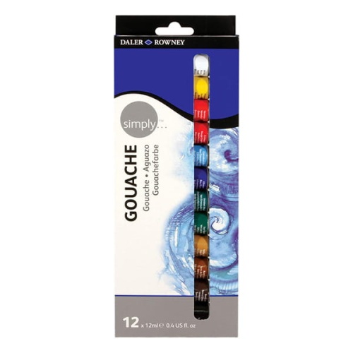 Farby gwasze Daler Rowney Simply - 12x12ml