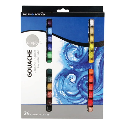 Farby gwasze gouache Daler Rowney Simply - 24x12ml