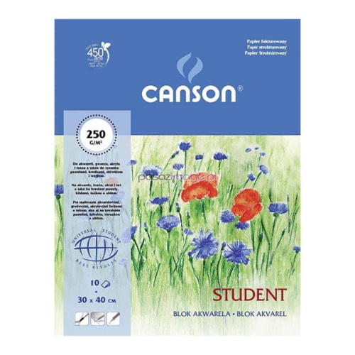 Blok-akwarelowy-Student-Canson-250g- 10ark-A3-fakturowany