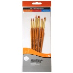 Zestaw pędzli syntetycznych Daler Rowney Simply - 6 sztuk