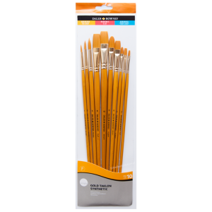 Zestaw pędzli syntetycznych Daler Rowney Simply - 10 sztuk