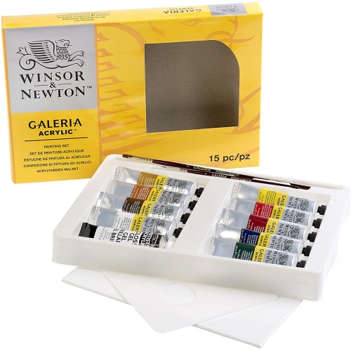 Zestaw farb akrylowych Winsor&Newton Galeria Acrylic Painting Set + akcesoria