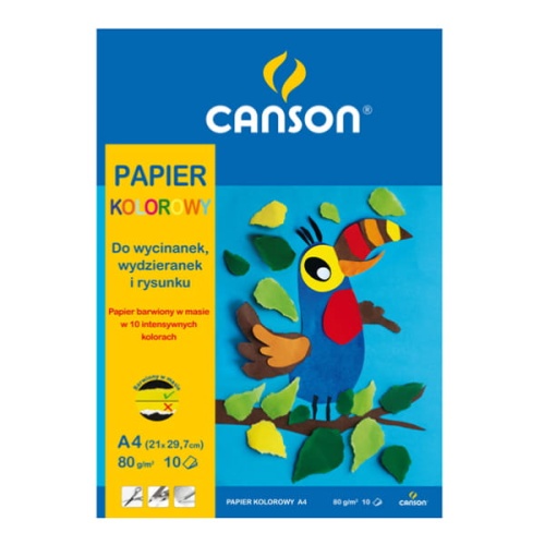 Papier kolorowy Canson - 80g, 10ark, A4.jpg