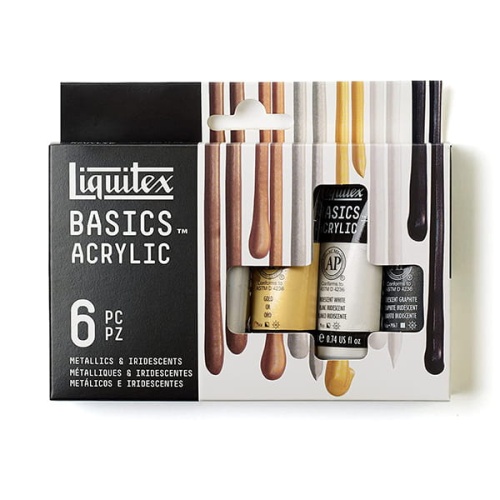Farby akrylowe Liquitex BASICS METALLICS 6x22ml.jpg