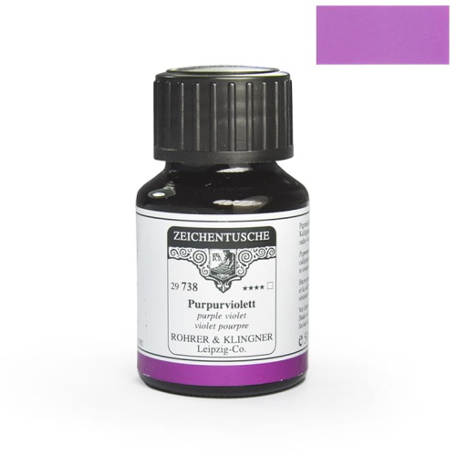 Tusz kaligraficzny rysunkowy Rohrer & Klingner 50ml - Purpurviolett