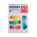 Blok do akwareli AURORA Hot Pressed (gładki) 300g, 12 ark. A5 na spirali.jpg