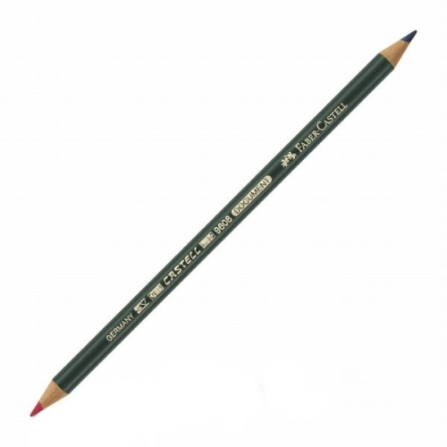 Ołówek kopiowy/permanentny dwustronny FABER-CASTELL DOCUMENT 9608 czerwony / niebieski