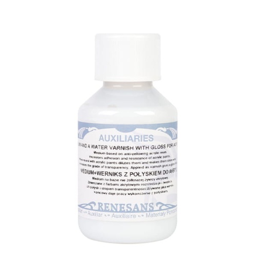 Medium i werniks wodny do farb akrylowych Renesans - 500ml, połysk.jpg