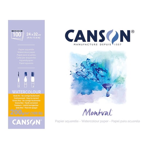 Blok do akwareli Canson Montval - 200g, 100ark, 24x32cm.jpg