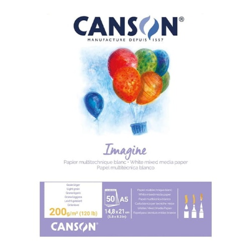 Blok MIX MEDIA Imagine Canson - 200g, 50ark. A5.jpg