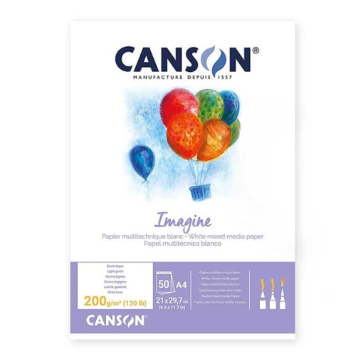 Blok MIX MEDIA Imagine Canson - 200g, 50ark. A2.jpg