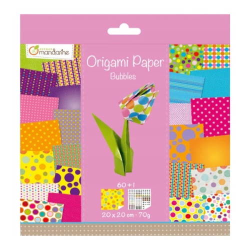 Zestaw papierów origami Avenue Mandarine 20x20cm - zestaw Bubbles