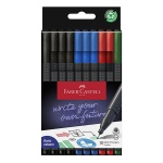 Cienkopisy Faber-Castell GRIP FINEPEN - zestaw 10 sztuk (4kol)