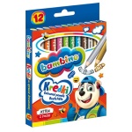  Kredki BAMBINO w oprawie drewnianej - 12 kolorów