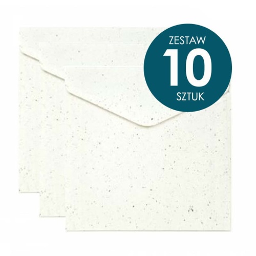 Koperta Galeria Papieru kwadratowa, 160x160mm, Terrazo biel - 10 sztuk.jpg