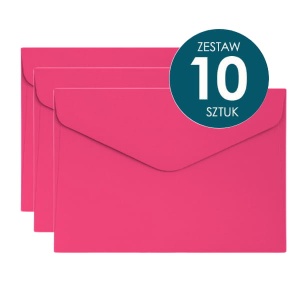 Koperta Galeria Papieru C6, 114x162mm, Różowa - 10 sztuk