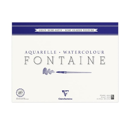 Blok do akwareli FONTAINE Clairefontaine - Demi Satine - 300g, 25ark, 42x56cm.jpg