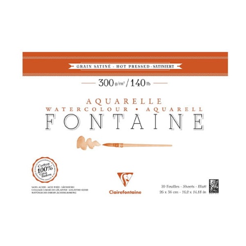 Blok do akwareli FONTAINE Clairefontaine - Satine - 300g, 20ark, 26x36cm.jpg