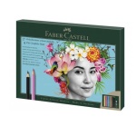Zestaw 17 kredek ołówkowych Faber Castell POLYCHROMOS + 4 ołówki PITT Graphite Matt - 21 szt.