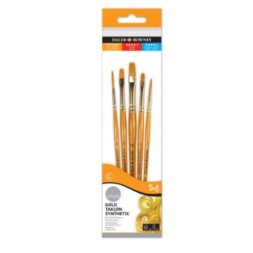 Zestaw pędzli syntetycznych Daler Rowney Simply - 5 sztuki (2).jpg