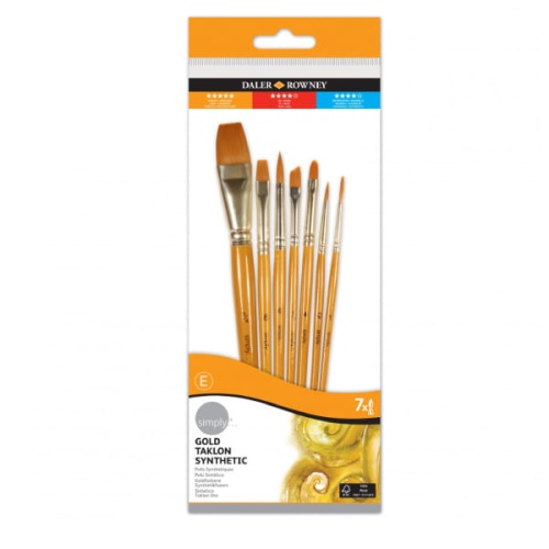 Zestaw pędzli syntetycznych Daler Rowney Simply - 7 sztuk.jpg