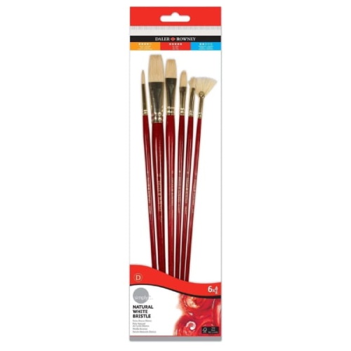 Zestaw pędzli szczecinowych Daler Rowney- 6 sztuk