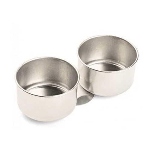 Zbiorniczek metalowy na media Renesans 5 cm - podwójny