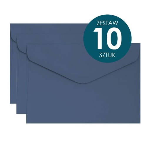Koperta Galeria Papieru C6, 114x162mm, Granatowa - 10 sztuk