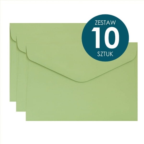 Koperta Galeria Papieru C6, 114x162mm, Jasna zielona - 10 sztuk