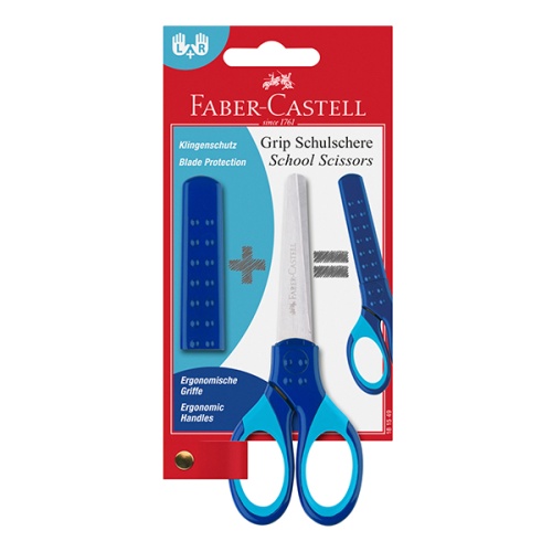 Nożyczki szkolne Faber-Castell Grip granatowe.jpg