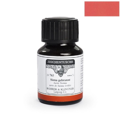 Tusz kaligraficzny rysunkowy Rohrer & Klingner 50ml - Siena gebrannt