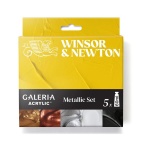 Zestaw farb akrylowych Winsor & Newton Galeria Acrylic Metallic Colours Set 5x60ml