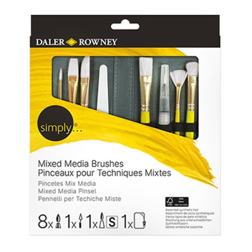 Zestaw pędzli Daler Rowney Mix Media + etui - 10 sztuk.jpg