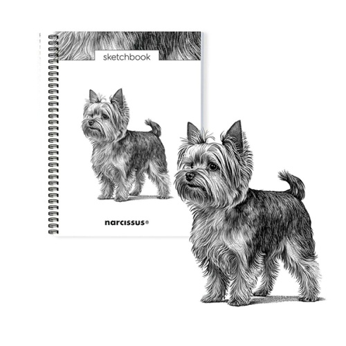 Szkicownik Narcissus Pies Yorkshire Terrier - 120g, 50ark, A4 na spirali.jpg