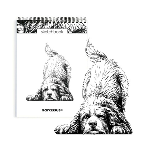 Szkicownik Narcissus Pies Berneńczyk - 120g, 60ark, A5 na spirali.jpg