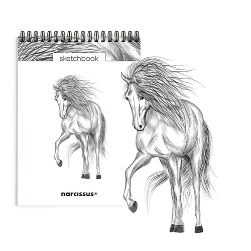 Szkicownik Narcissus Koń - 120g, 60ark, A5 na spirali.jpg