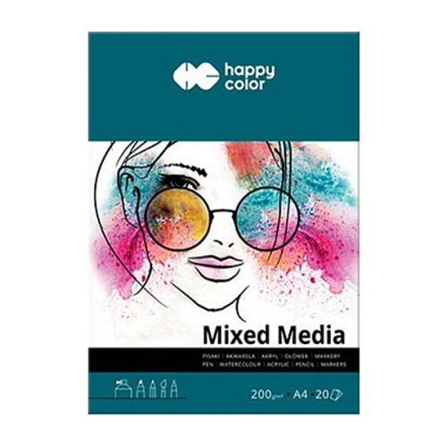Blok Mix Media Happy Color - 200g, 20ark. A4.jpg