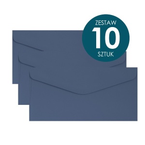 Koperta Galeria Papieru DL, 110x220mm, Granatowy - 10 sztuk 