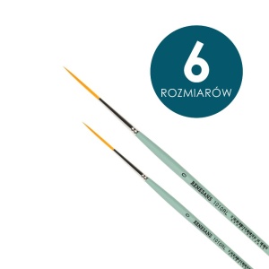 Pędzle syntetyczne Renesans długie włosie 1010RL krótkie trzonki, okrągłe