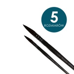 Pędzle naturalne włosie wiewiórki Roman Szmal seria 116 krótkie trzonki, okrągłe