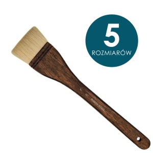 Pędzle naturalne Roman Szmal s. 421 kozie włosie, długie trzonki, płaskie 