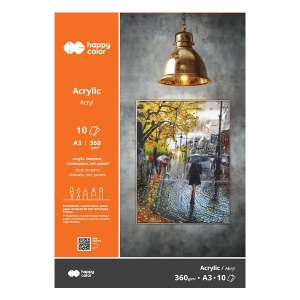Blok do farb akrylowych Akryl Happy Color - 360g, 10ark. A3
