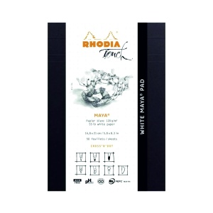 Blok Rhodia Touch WHITE MAYA PAD - 120g, 50ark, Cross' N Dot, A5 
