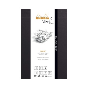Blok Rhodia Touch WHITE MAYA PAD - 120g, 50ark, gładki, A4+
