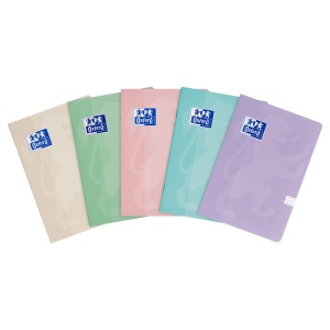 Zeszyt Touch Pastel OXFORD A5, 16k., linia podwójna niebieska