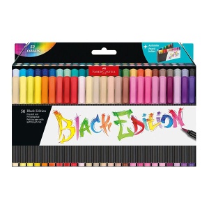 Flamastry pędzelkowe Faber Castell Black Edition - 50 kolorów