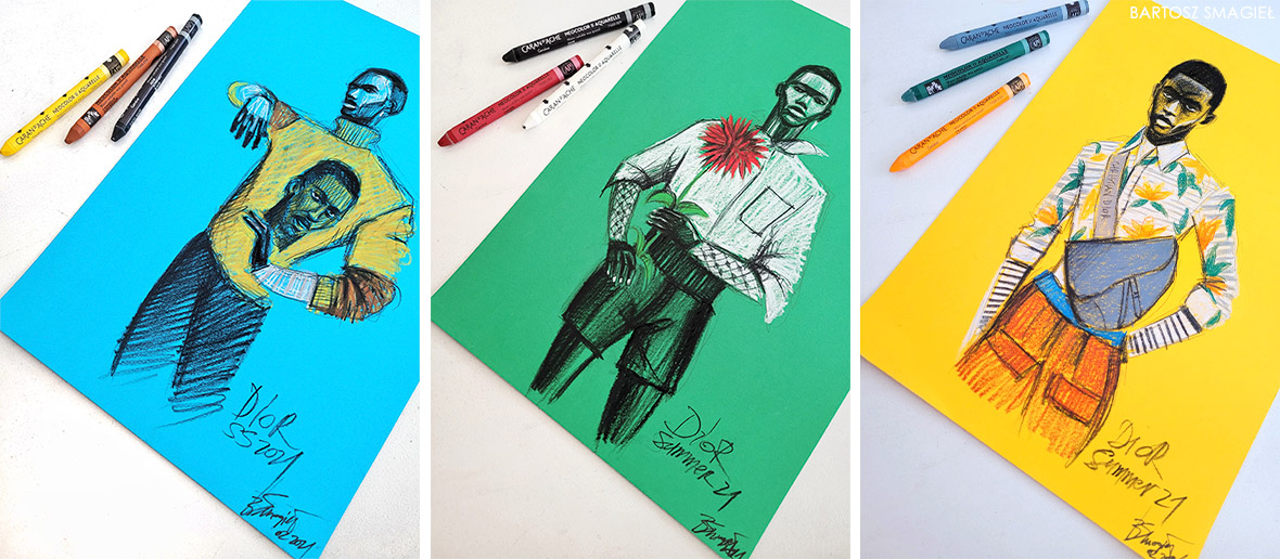 Test pasteli olejnych Caran d'Ache Neocolor II Bartosz Smagieł